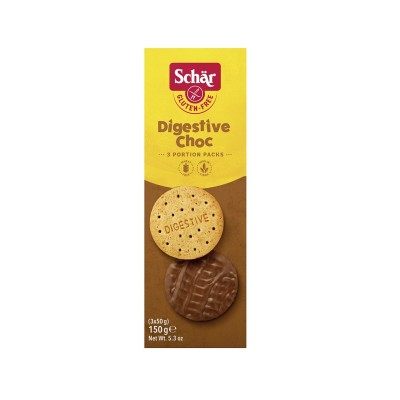 digestive choc 150g schar