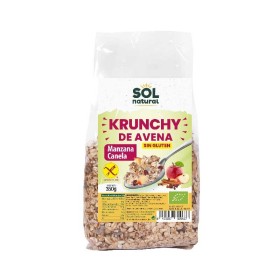 Krunchy avena manzana-canela sin gluten bio 350g Sol Natural