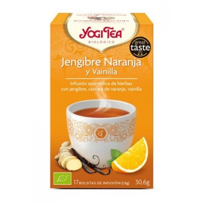 yogi tea jengibre naranja vainilla bio 17 bolsitas