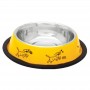 comedero inox antid 2 amarillo perros