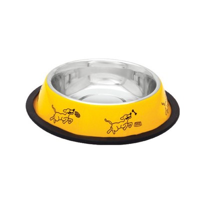 comedero inox antid 5 amarillo perros