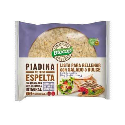 piadina tr espelta 50 integral lino amapo biocop 225 g