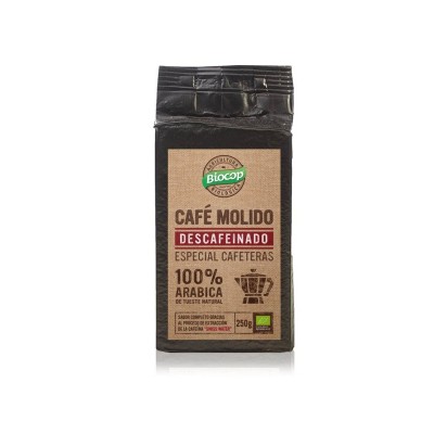 cafe descafeinado molido 100 arabico biocop 250g