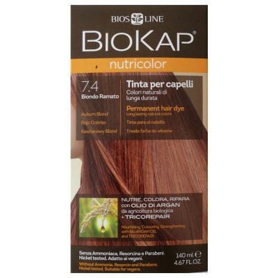 tinte biokap 74 rubio cobrizo 140 ml