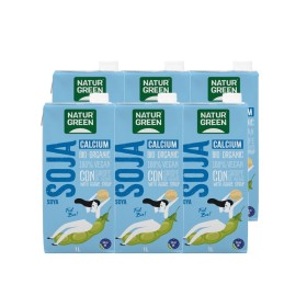 Bebida de soja con calcio bio 6x1L Naturgreen