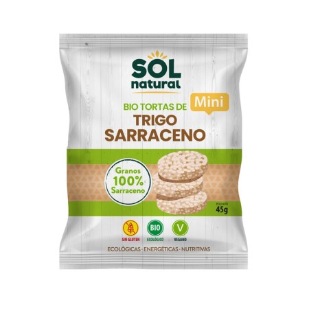 Mini tortitas de trigo sarraceno sin gluten bio 45g Sol Natural