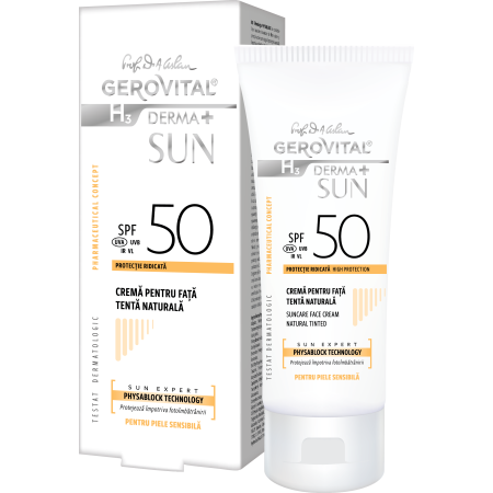 Gerovital H3 (Dra. Ana Aslan) Gerovital Crema Facial Solar SPF50 Tono Natural 50ml | Sanavitalf