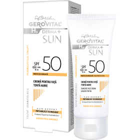 Gerovital H3 (Dra. Ana Aslan) Gerovital Crema Facial Solar SPF50 con color - Tono Dorado 50ml | Sanavitalf