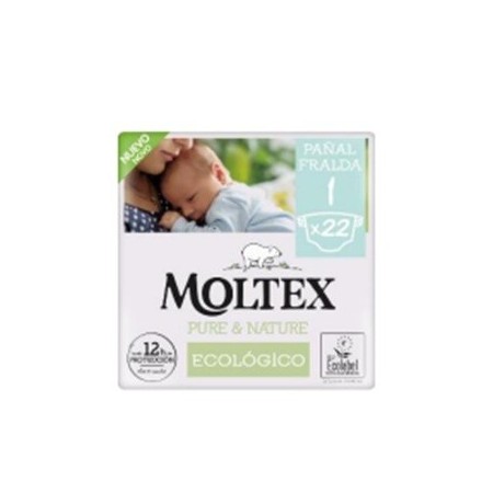 MOLTEX PURE & NATURE PAÑALES ECOLOGICOS T1X22