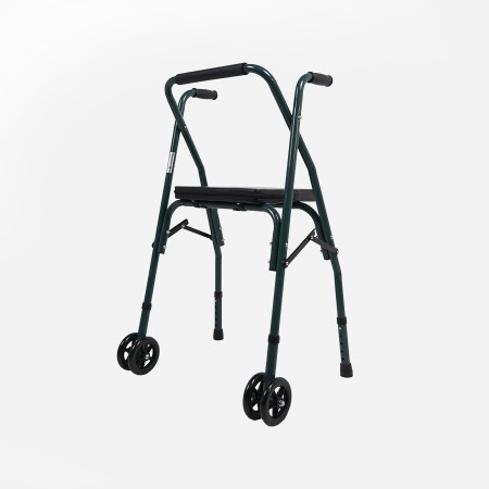 Andador plegable de aluminio con asiento Sanitec