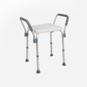Banqueta de ducha en aluminio con asidero Sanitec