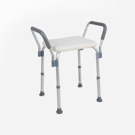 Banqueta de ducha en aluminio con asidero Sanitec