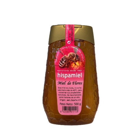 Miel de Flores antigoteo 500g Hispamiel