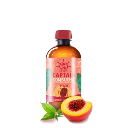 Kombucha Peach Bio 400ml Captain Kombucha