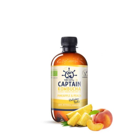 Kombucha Pineapple & Peach Bio 400ml Captain Kombucha