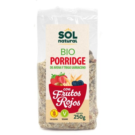 Porridge Frutos rojos avena-T.Sarraceno Bio 250g Sol Natural
