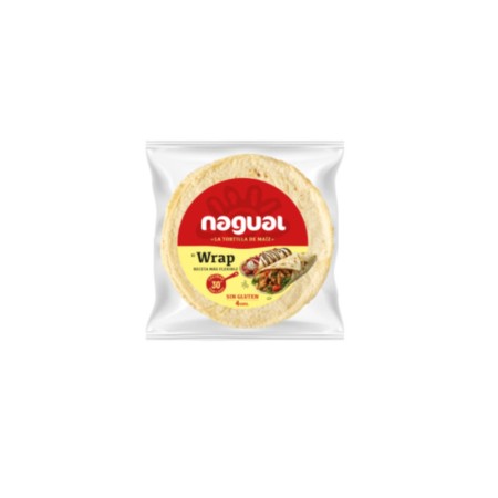 Tortilla de Maiz Wrap GRANDE 20cm S/G 160g Nagual