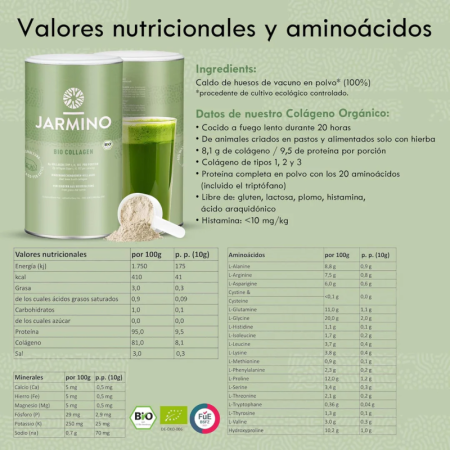 Caldo de huesos-colageno polvo BIO 300g Jarmino