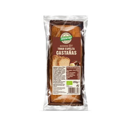 Bizcocho de trigo espelta y castañas Bio 250g Biocop
