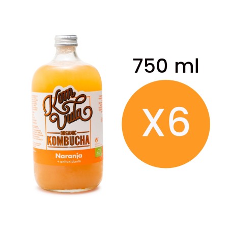 Kombucha Naranja Bio 6x750ml Komvida