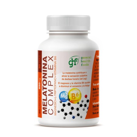 Melatonina Complex Magnesio+L-Triptofano+Vit. B6 550mg 60 caps GHF